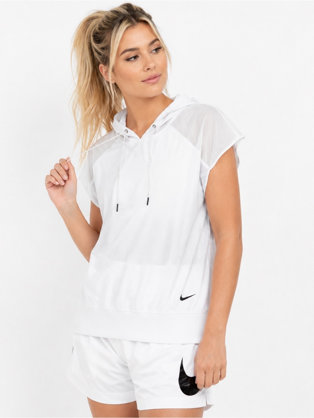 Nike Sportswear Tech Pack White Hooded Pullover Vest Size Large